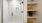 Liberty Duet Apartments, Salt Lake City, Utah, bathroom shower and linen shelves